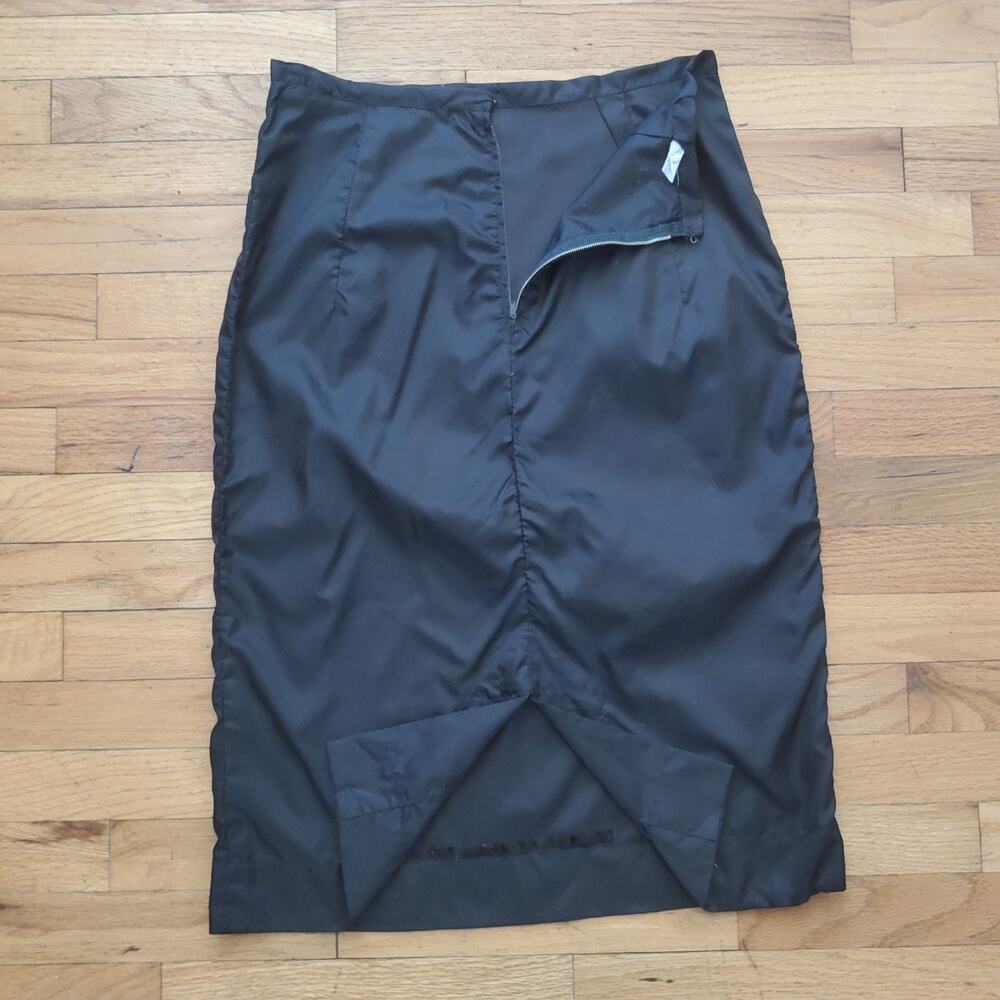 Arquette of Hollywood Vintage Embroidered Slip Skirt Black Coquette Retro - Picture 3 of 10